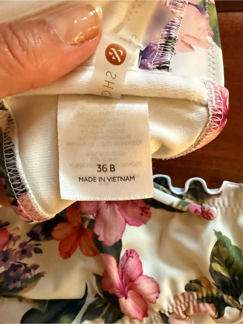 Shade & Shore Floral Bikini Set — White with Pink & Green Accents